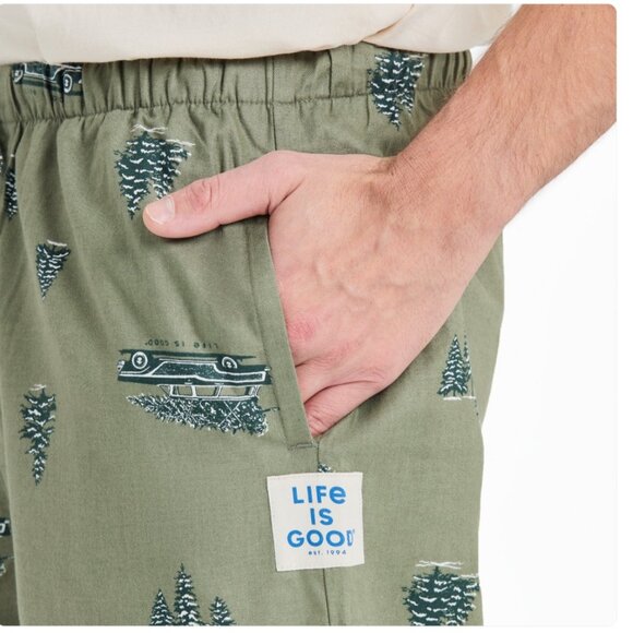 Men's Christmas Tree Wagon Pattern Classic Sleep Pant - Picture 3 of 8
